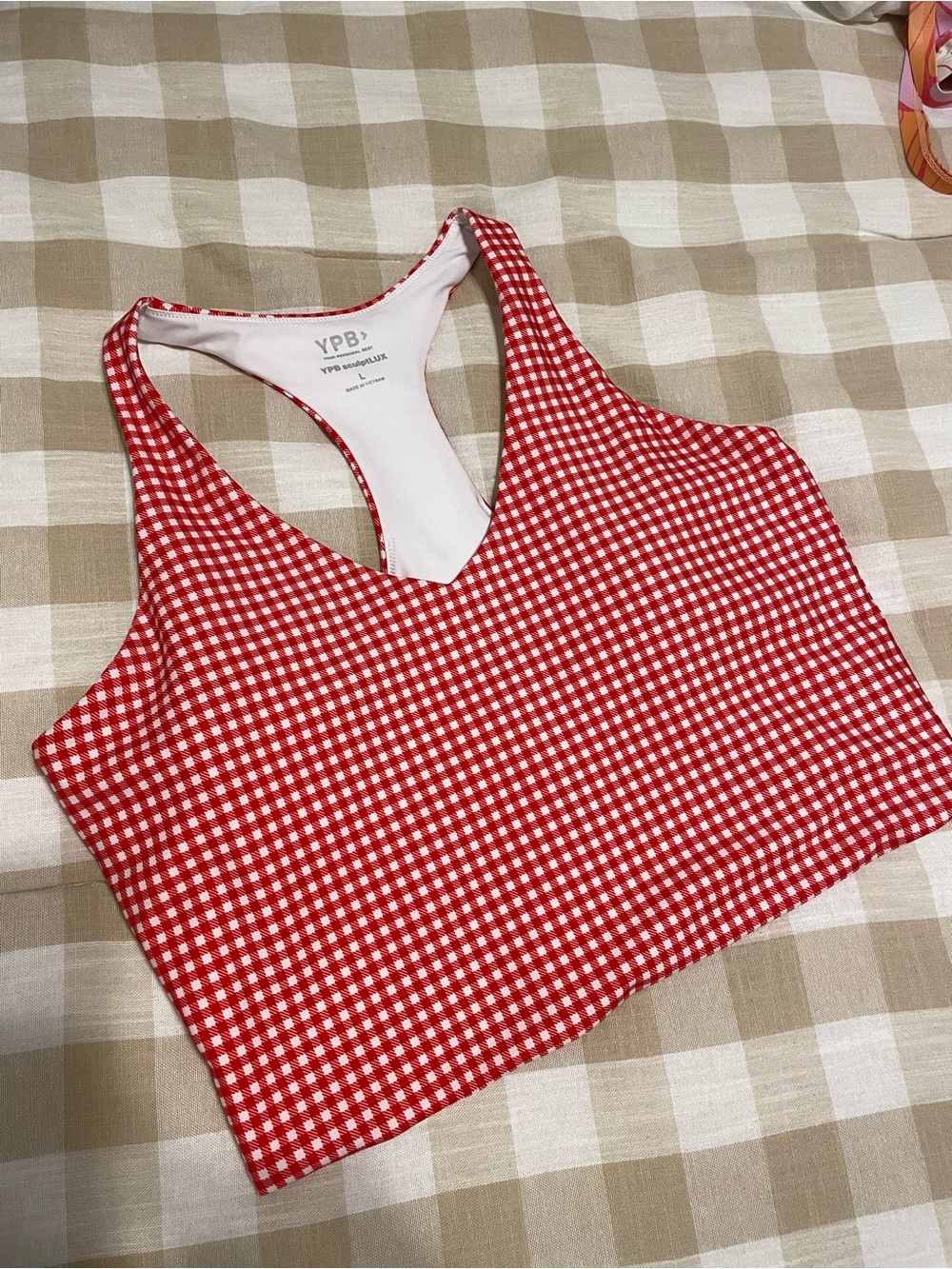 YBP Abercrombie and Fitch red gingham tank